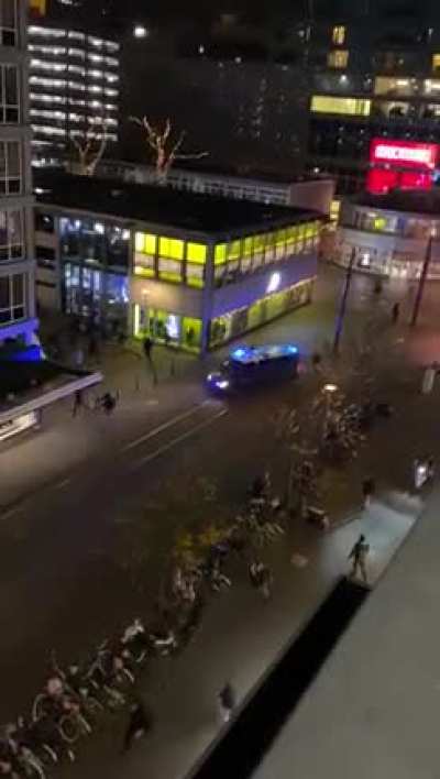 Rotterdam, The Netherlands, last night. This was just a side street.