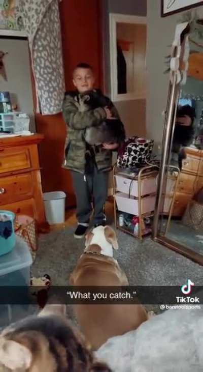 Boy finds a "Tame" Raccoon