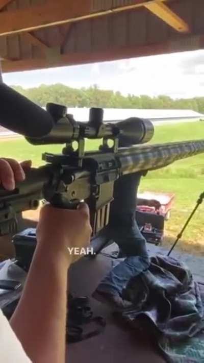 15 ft long barrel.
