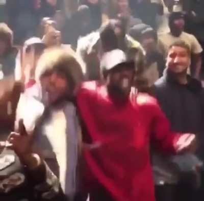 If young metro don&rsquo;t trust you&hellip;. Kanye West, Kid Cudi, Travis Scott at Yeezy Season 3