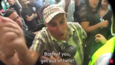 Jewish crowd harasses interracial couple