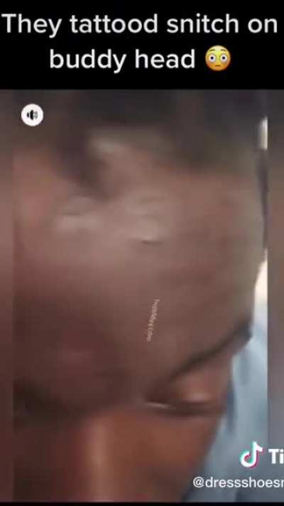 They really tattooed &ldquo;I&rsquo;m a snitch&rdquo; on this man&rsquo;s forehead in prison for telling on an OG. Thoughts?