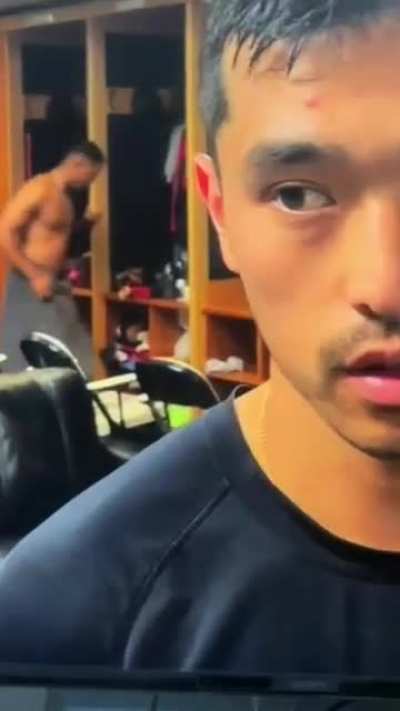 To step out of the live locker room interview