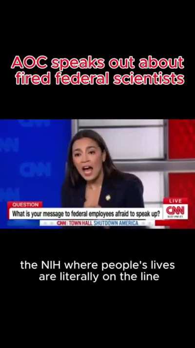 📣 AOC speaks out about fired federal workers in the sciences. "People's lives are literally on the line."