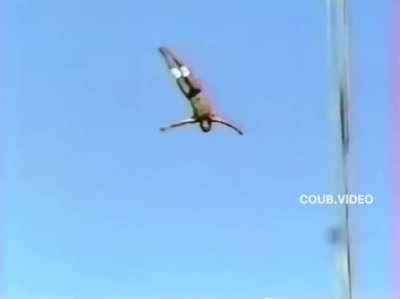 He's in the air