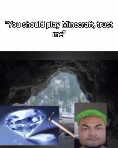 "Go play minecraft, its peak"