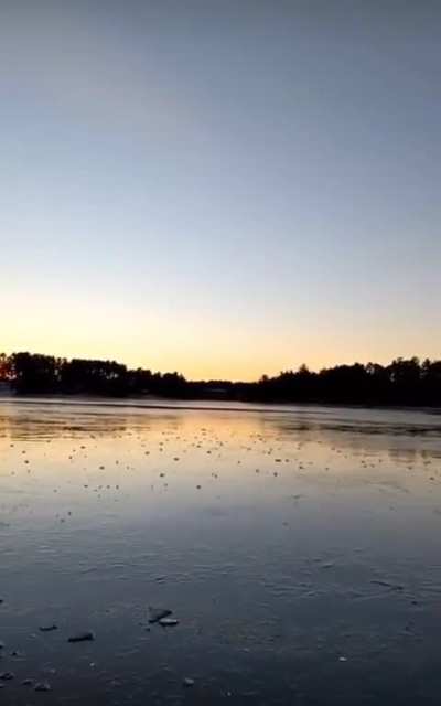 Breaking İce by Throwing it on a Frozen Lake
