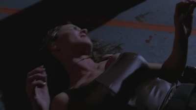 Debbe Dunning Knees a Leprechaun in the Balls in Leprechaun 4: In Space (1996)