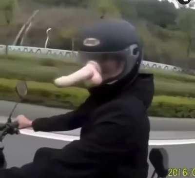 &ldquo;Let me slap this dick into someone&rsquo;s helmet while rolling around in a scooter!&rdquo;