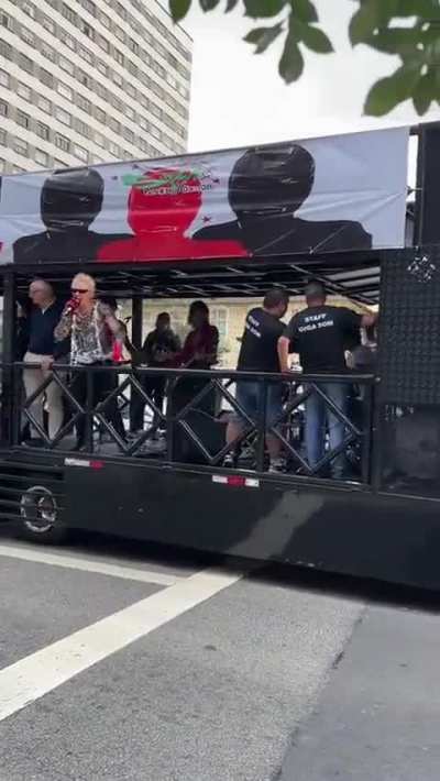 Throwing a thing on "famous" singer