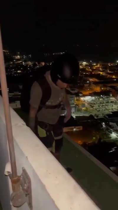 British base jumper says "Three, two, one, see ya!" before jumping off building and dying after his parachute doesn't open. Thailand, 28 January 2024