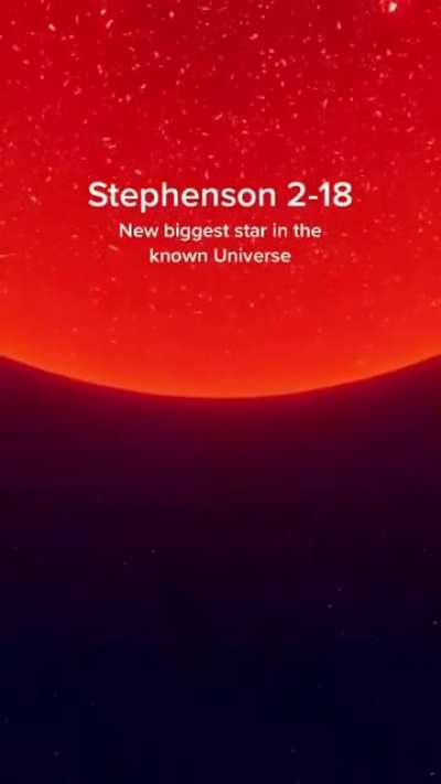 Stephenson 2-18, the biggest star in the known Universe.