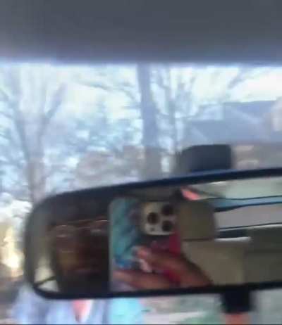 Girl sprints towards woman screaming like a maniac blocking a dude's car. 