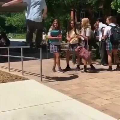 Everyone screams in unison