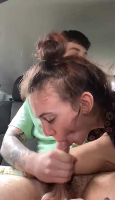 girlfriend rides my dick in the car