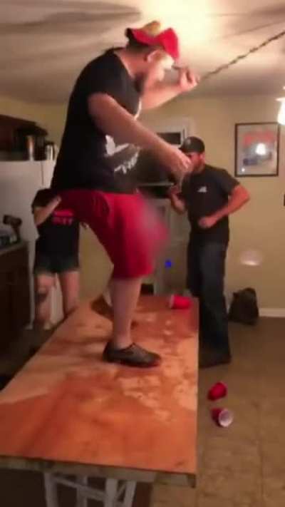 Dancing on a table