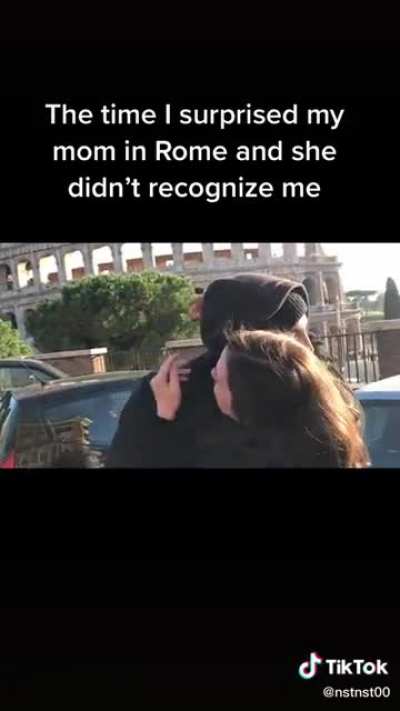Mom surprised by her son