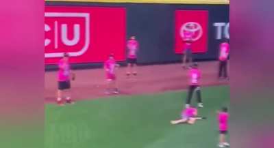 These kids really need to watch where they are standing