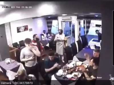 Waiter at Indian restaurant in Bangor, Wales saves choking man by using Heimlich maneuver