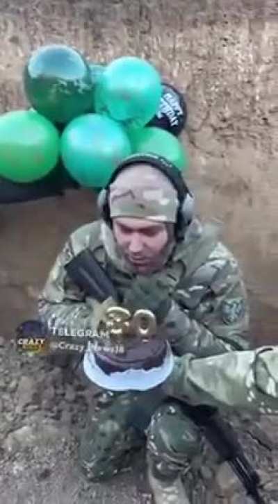 Celebrating a heroes 30th birthday - evan at the frontline - is an essential morale boost and non negotiable.