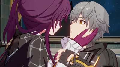 Kafka kissing Caelus and being cute (by Yappaology)