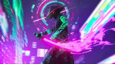 Neon Samurai in 4K