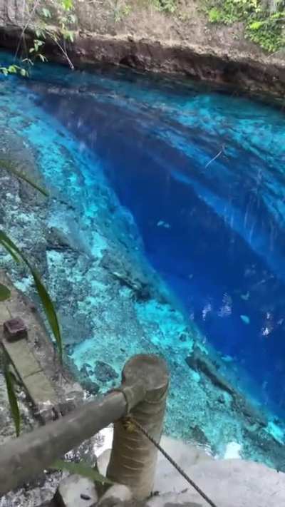 Clear blue water in the Enchanted River