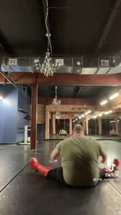 Chad does a cool dance - all while wearing heels!