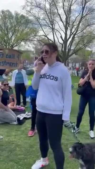 The Most ENRAGING Video You'll See All Day: Woman walks into peaceful pro-Palestine protest with her dog, then calls the police and flat-out LIES, claims she's "surrounded" and "scared" because people advocating "genocide" won't let her leave...also makes