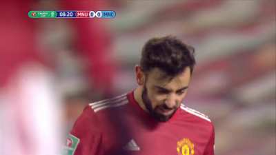 Bruno Fernandes shot vs Steffen