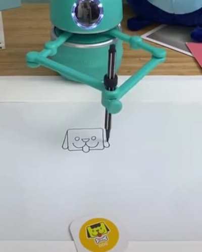 Robot satisfyingly draws a pup