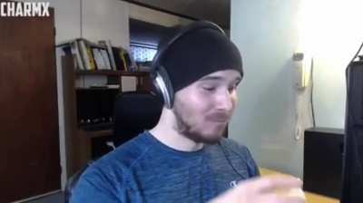 Beanieboi enjoying banana