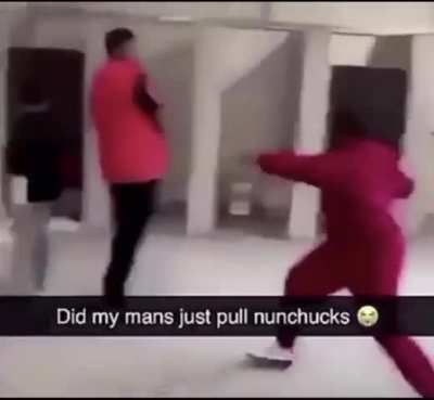 Fighting a guy without knowing he has a weapon