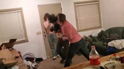A while back a buddy wanted to box me at his place. Called me out for pulling my punches so.... p.s. they lost the other glove so i used a shirt