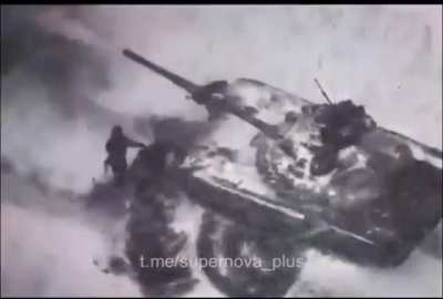Russian Soldier Being Knocked Over and Most Likely Gets His Eardrums Destroyed
