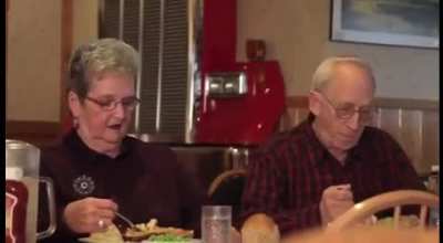 Sweet old couple&rsquo;s pie commercial blooper reel
