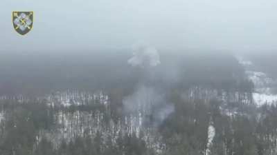 "Ukrainian 48th Engineer Brigade using UR-77 "Meteorit" on concentration of Russian infantry"
