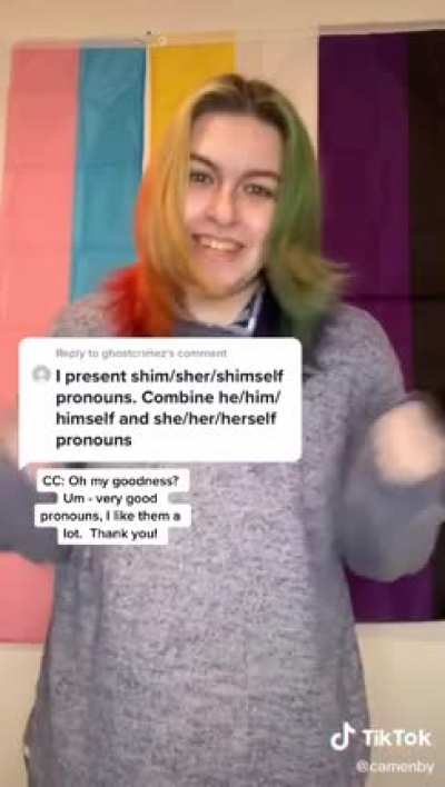 I don&rsquo;t really care about calling people by whatever pronouns, her reaction was 🤦&zwj;♀️