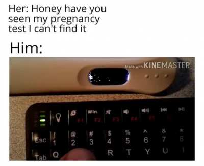 Mans playing DOOM on pregnancy test