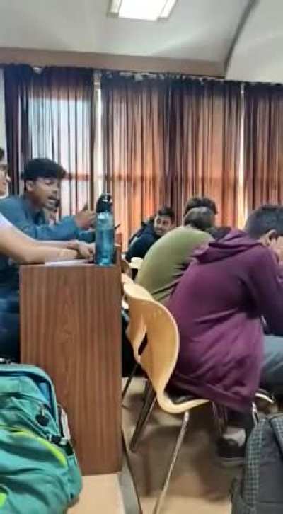An Indian teacher calls a Muslim student of his, a terrorist. Argument ensues