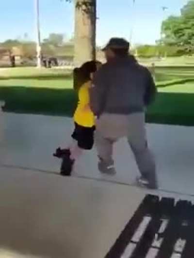TLDR: Kid pushes man,beats him then gets his ass shoved to the pavement .Old video saw it after a longtime so thought would post for people who haven't seen it. also posted in r/iamatotalpieceofshit.