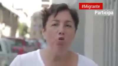 Beatriz S&aacute;nchez en su campa&ntilde;a 2017 hablando sobre migraci&oacute;n