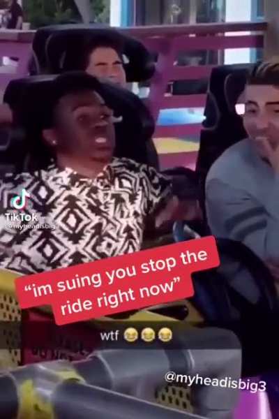 Guy asks operator to stop the ride, operator doesn't give a shit