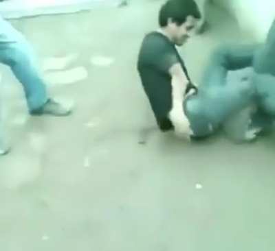 Failing to properly land your kick.