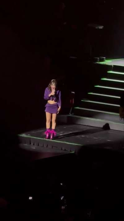 Catherine Fulop se dio terrible palo durante el show de Erreway