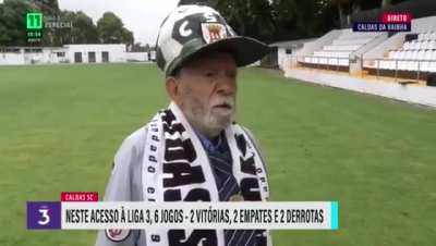 O grito forte do Sr. Am&eacute;rico, adepto ic&oacute;nico do Caldas SC