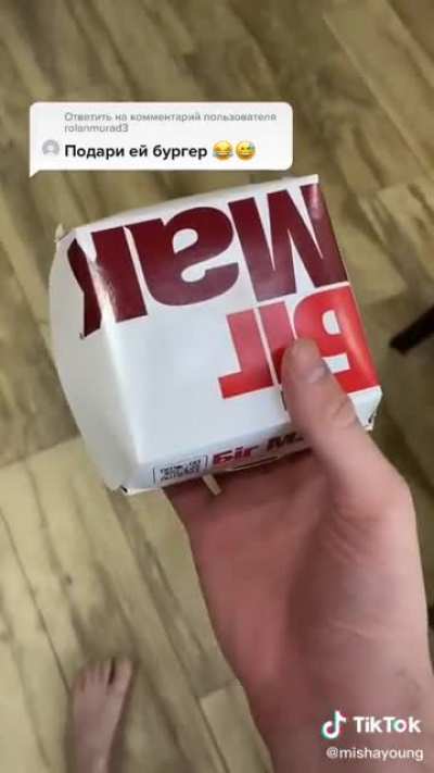 Give her a burger