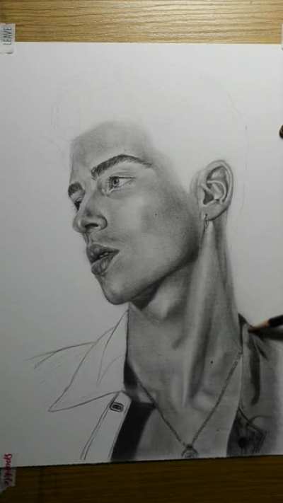 Manu Rios from "Elite" show, pencil drawing by me