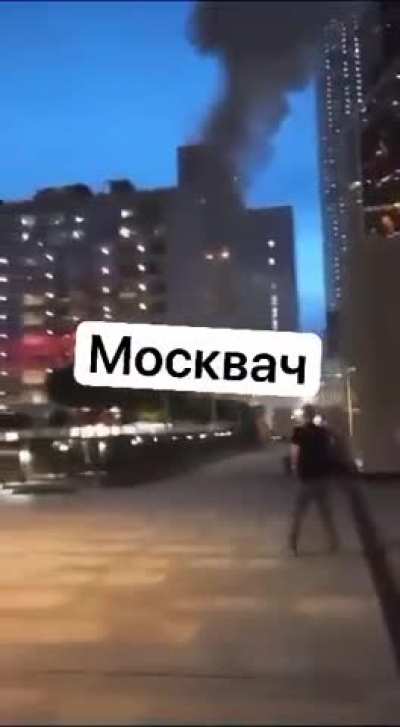 💥 Explosion in Moscow this morning. Just 4.5km from the Kremlin in the high-end "Moscow City" business district.