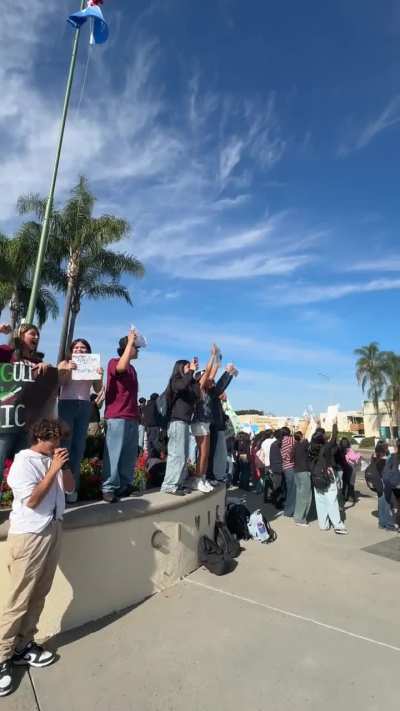 School walkout to protest against ICE